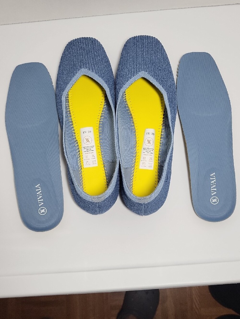 VIVAIA Margot Women's Knit Ballet Flats — Slate Blue US 8 EU 39 - Picture 4 of 7